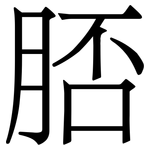 脴: Serifenschrift (Songti/Mingti)