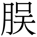 脵: Serifenschrift (Songti/Mingti)