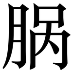 脶: Serifenschrift (Songti/Mingti)