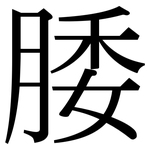 腇: Serifenschrift (Songti/Mingti)