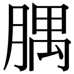 腢: Serifenschrift (Songti/Mingti)