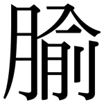 腧: Serifenschrift (Songti/Mingti)
