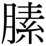 膆: Serifenschrift (Songti/Mingti)