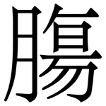 膓: Serifenschrift (Songti/Mingti)