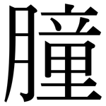 膧: Serifenschrift (Songti/Mingti)