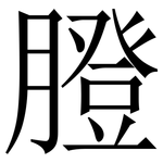 膯: Serifenschrift (Songti/Mingti)