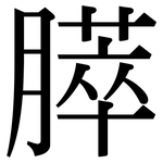 膵: Serifenschrift (Songti/Mingti)