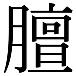 膻: Serifenschrift (Songti/Mingti) 膻: Serifenschrift (Songti/Mingti)