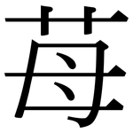 苺: Serifenschrift (Songti/Mingti)