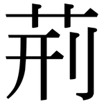 荊: Serifenschrift (Songti/Mingti)