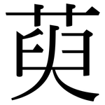 萸: Serifenschrift (Songti/Mingti)