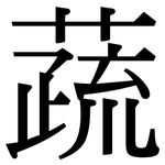 蔬: Serifenschrift (Songti/Mingti)