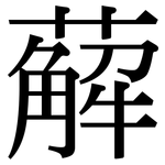 薢: Serifenschrift (Songti/Mingti)