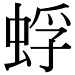 蜉: Serifenschrift (Songti/Mingti)
