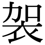 袈: Serifenschrift (Songti/Mingti)