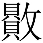 贁: Serifenschrift (Songti/Mingti)