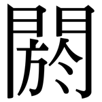 閼: Serifenschrift (Songti/Mingti)