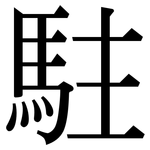 駐: Serifenschrift (Songti/Mingti)