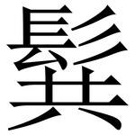 髸: Serifenschrift (Songti/Mingti)