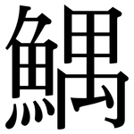 鰅: Serifenschrift (Songti/Mingti)