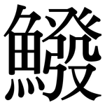 鱍: Serifenschrift (Songti/Mingti)