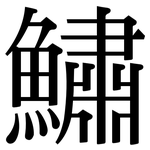 鱐: Serifenschrift (Songti/Mingti)