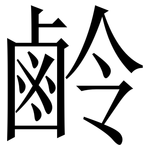 鹷: Serifenschrift (Songti/Mingti)