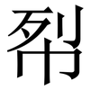 㡂: Serifenschrift (Songti/Mingti)