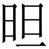 㫜: Serifenschrift (Songti/Mingti)