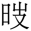 㫞: Serifenschrift (Songti/Mingti)