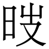 㫞: Serifenschrift (Songti/Mingti)