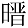 㬐: Serifenschrift (Songti/Mingti)