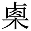 㮚: Serifenschrift (Songti/Mingti)