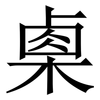 㮚: Serifenschrift (Songti/Mingti)