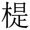 㮛: Serifenschrift (Songti/Mingti)