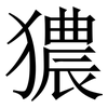 㺜: Serifenschrift (Songti/Mingti)