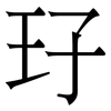 㺭: Serifenschrift (Songti/Mingti)