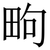 㽛: Serifenschrift (Songti/Mingti)