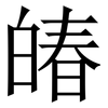 㿤: Serifenschrift (Songti/Mingti)