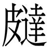 㿹: Serifenschrift (Songti/Mingti)