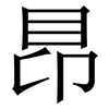 䀚: Serifenschrift (Songti/Mingti)