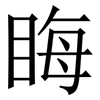 䀲: Serifenschrift (Songti/Mingti)