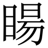 䁑: Serifenschrift (Songti/Mingti)