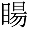 䁑: Serifenschrift (Songti/Mingti)