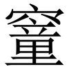 䆹: Serifenschrift (Songti/Mingti)