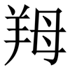 䍭: Serifenschrift (Songti/Mingti)