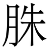 䏭: Serifenschrift (Songti/Mingti)