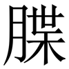 䐑: Serifenschrift (Songti/Mingti)