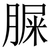 䐖: Serifenschrift (Songti/Mingti)
