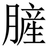 䐮: Serifenschrift (Songti/Mingti)